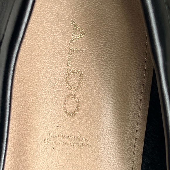 Aldo Black Genuine Leather Loafer Flat Slip On Shoes Woman’s Size 10 - Picture 7 of 13